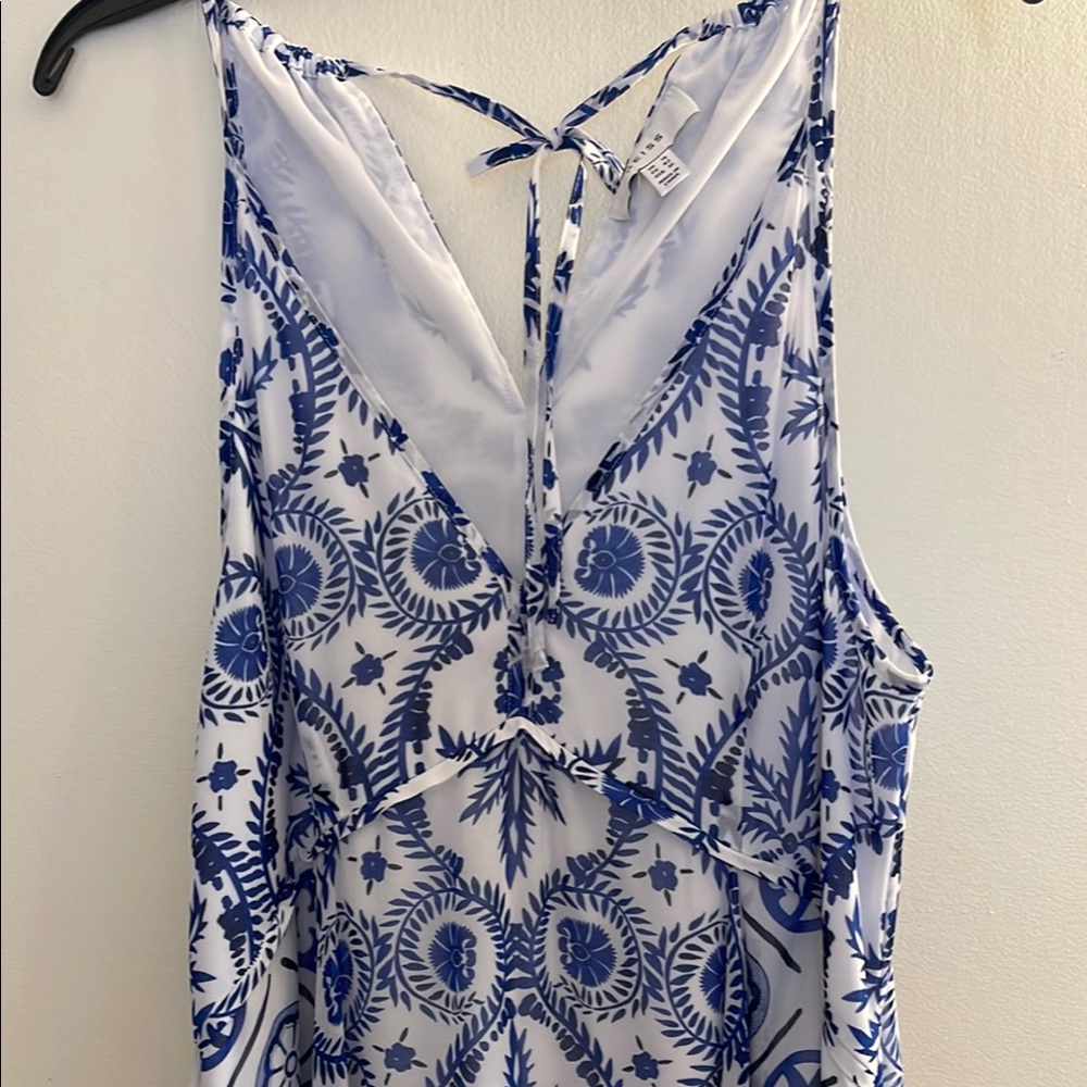 Reiss Blue High Low Sleeveless Dress - Picture 3 of 12